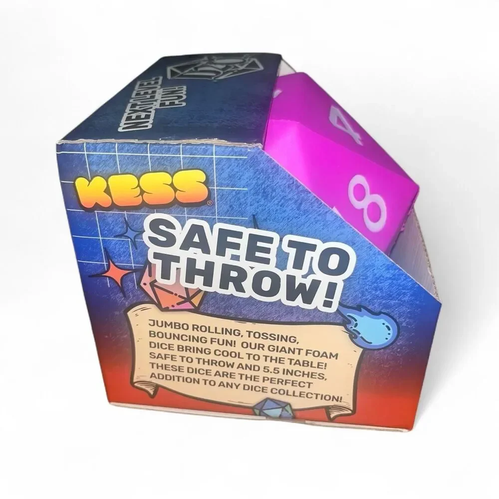 Kess Giant Pink Foam Dice for Board Games Dungeons & Dragons NWT
